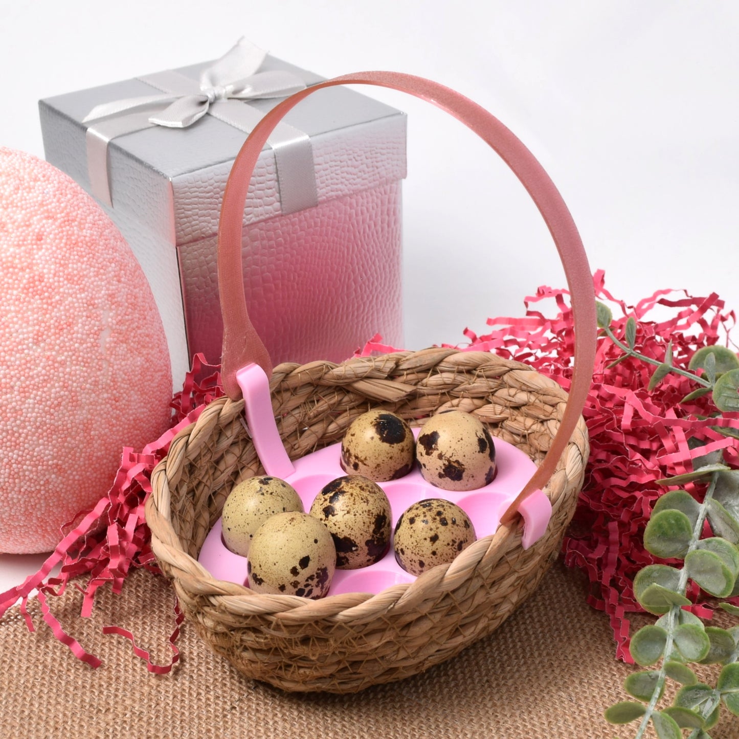 Quail Egg Hunt Basket