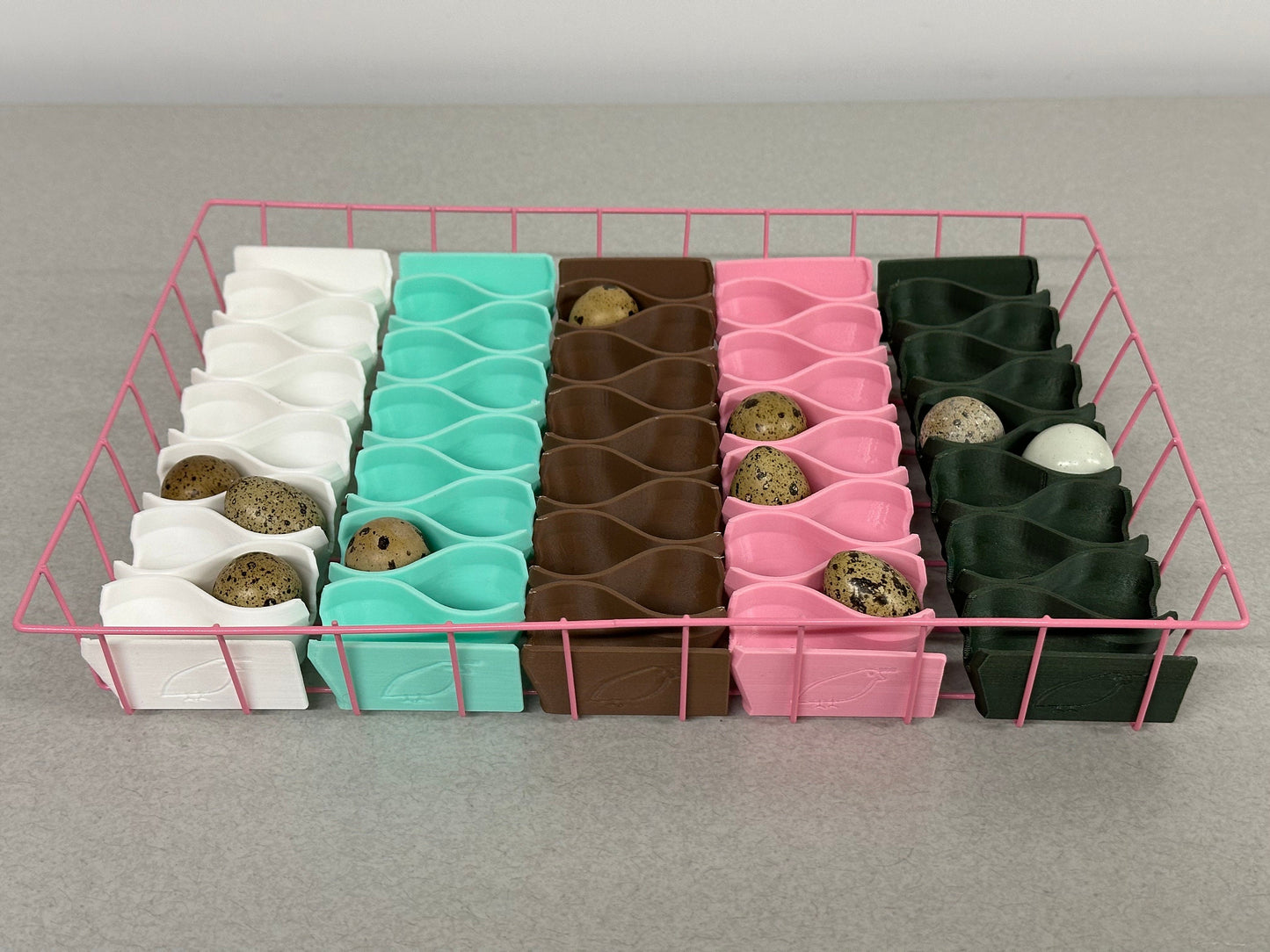 Coturnix Quail Egg Rectangular Basket (includes 5 egg trays)