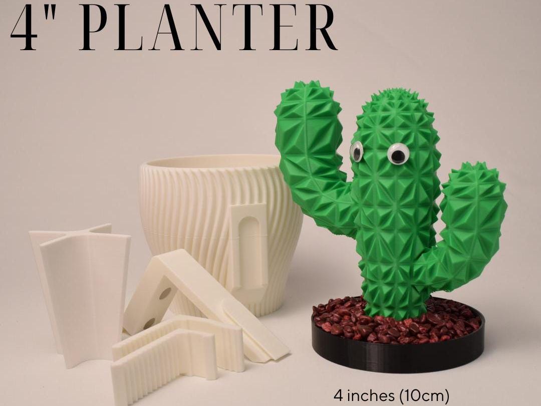 Hanging Planter with Faux Cactus