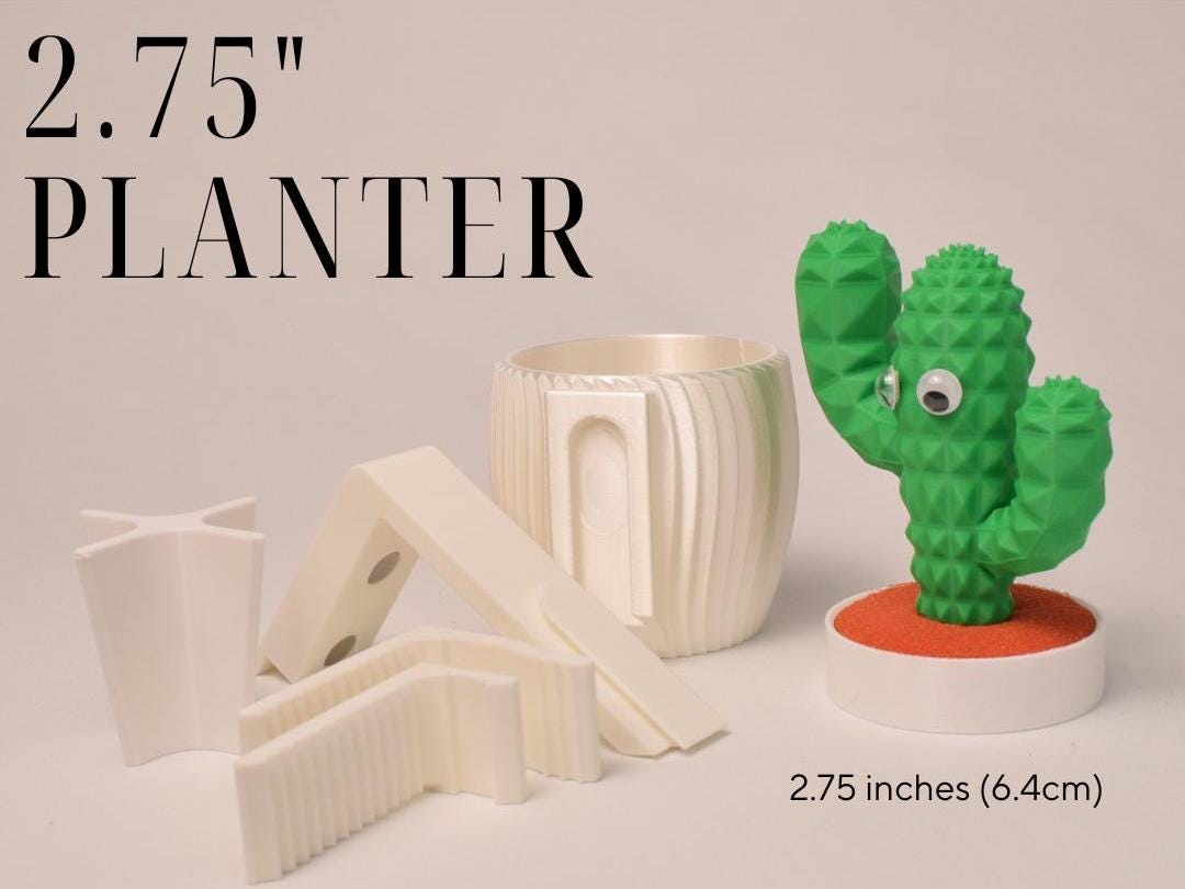 Hanging Planter with Faux Cactus