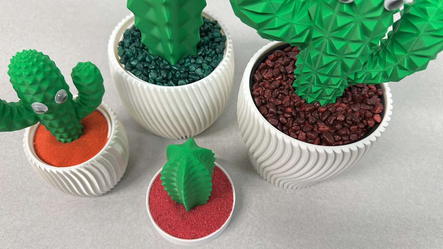 Hanging Planter with Faux Cactus