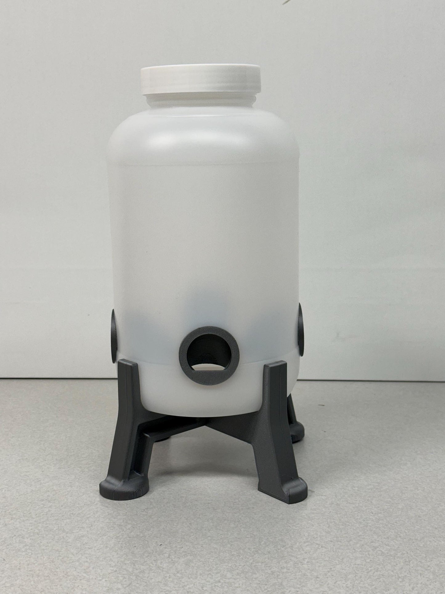 New Quail Feeder Container (1-Gallon) with 4-Ports