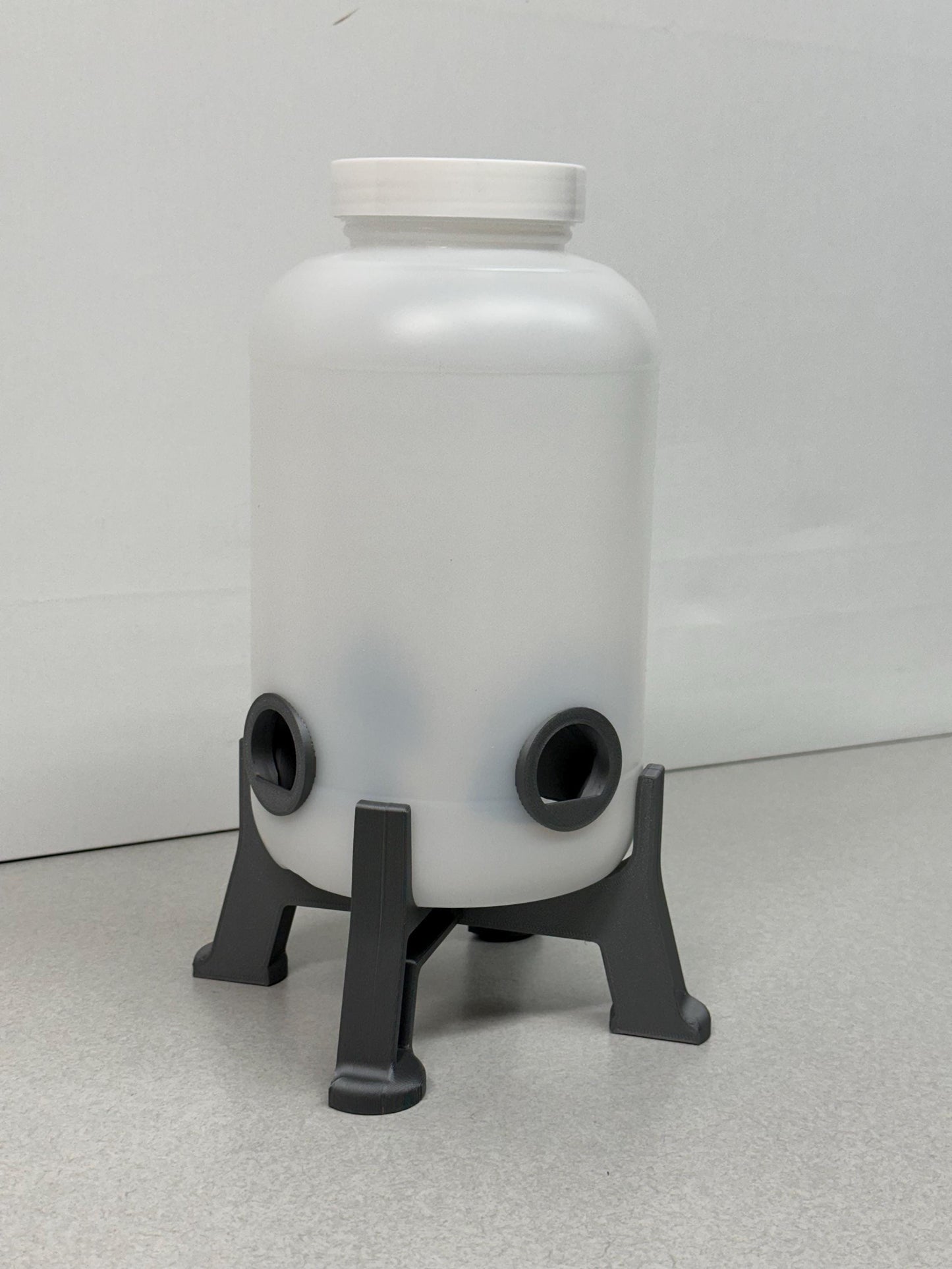 New Quail Feeder Container (1-Gallon) with 4-Ports