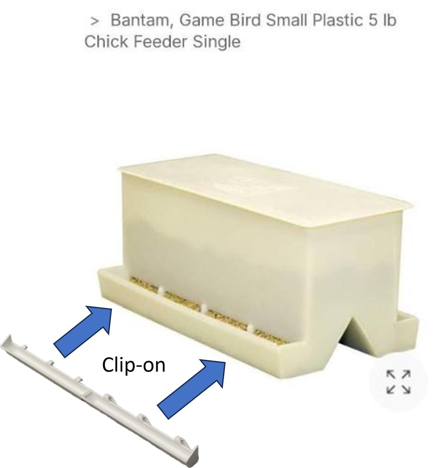 Clip-On Feed Catcher for Game Bird Feeders