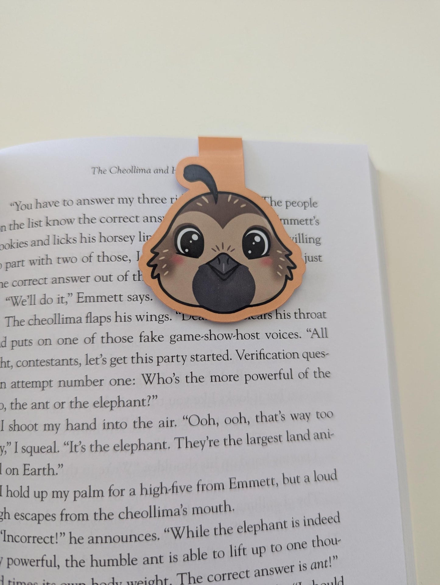 Cute Quail Magnetic Bookmark
