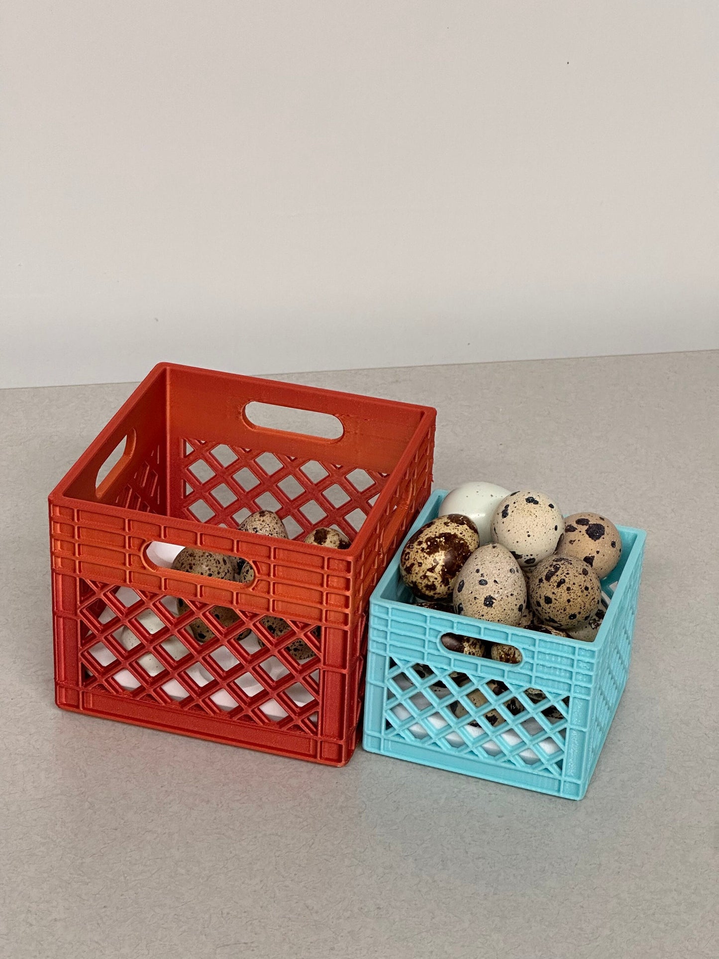 Mini Crates with Flexible Quail Egg Trays