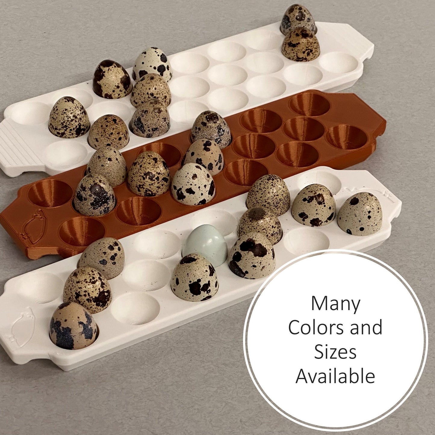 Custom Coturnix Quail Egg Tray with Handles