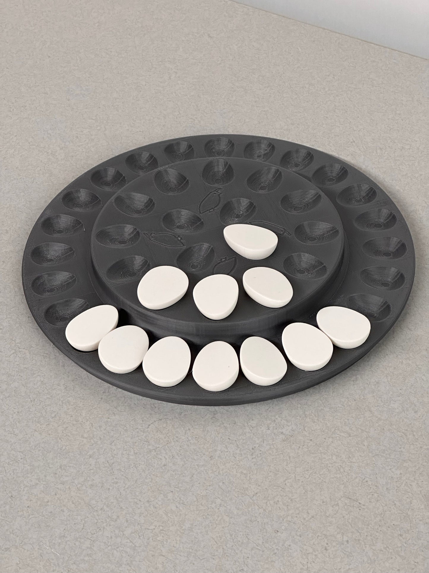 Custom Quail Deviled Eggs Circular Platters