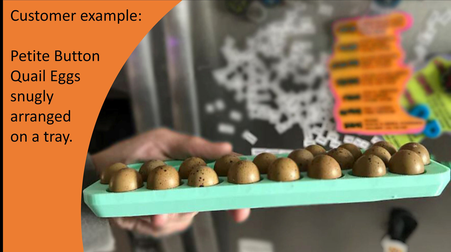 Custom Tiny Button Quail Egg Tray
