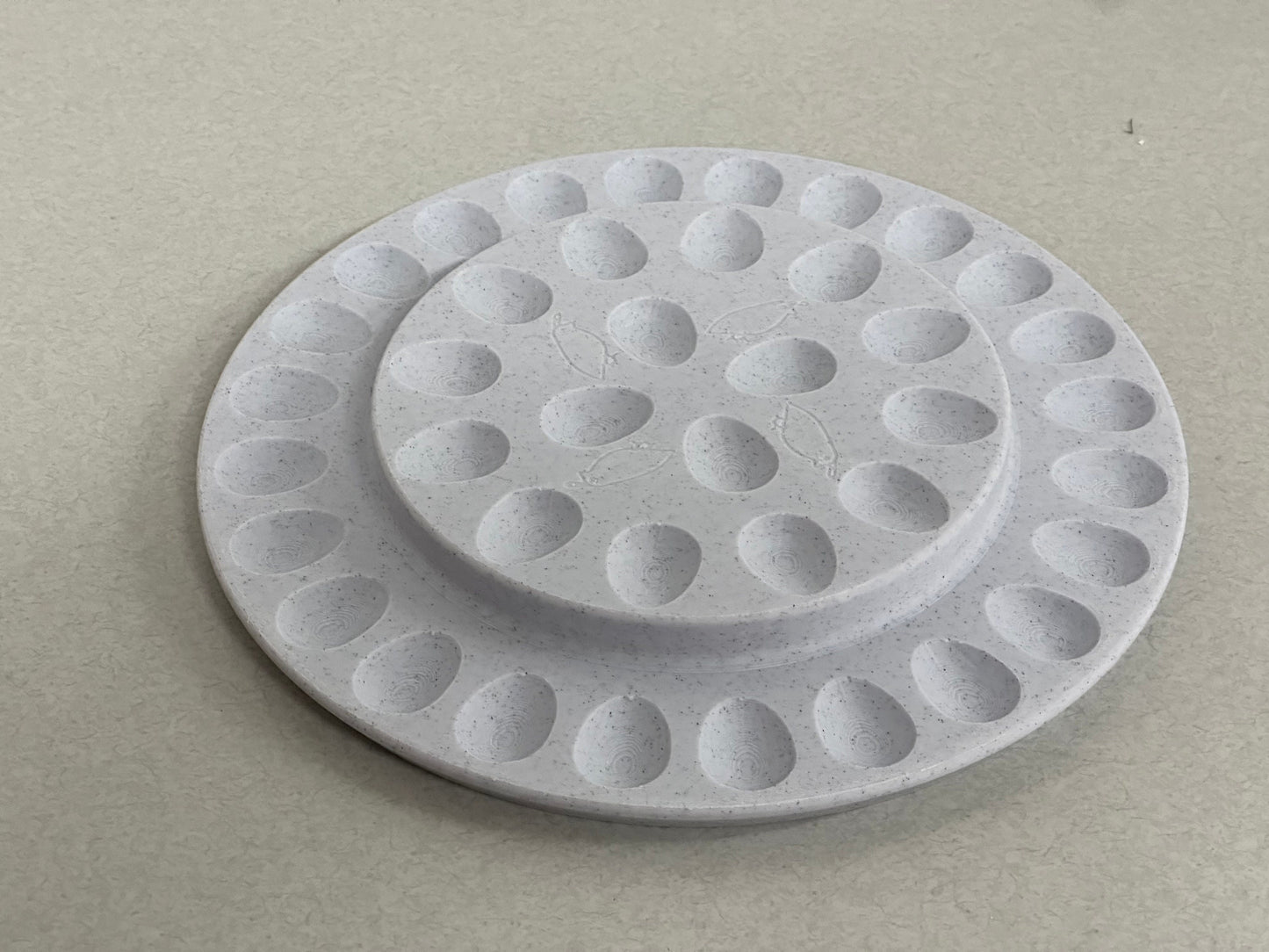 Custom Quail Deviled Eggs Circular Platters
