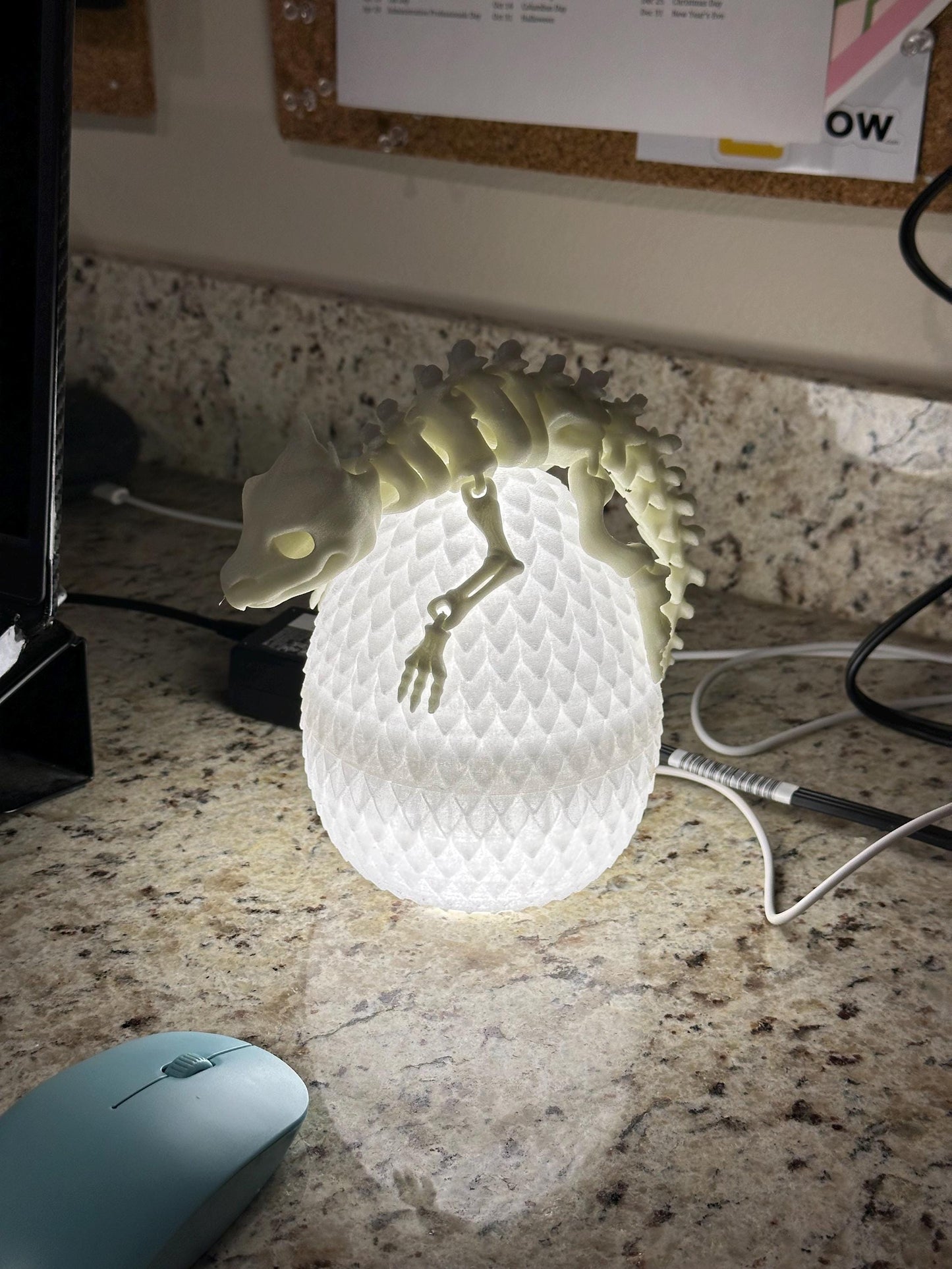 Glow-in-the-Dark Dragon Egg Lamp