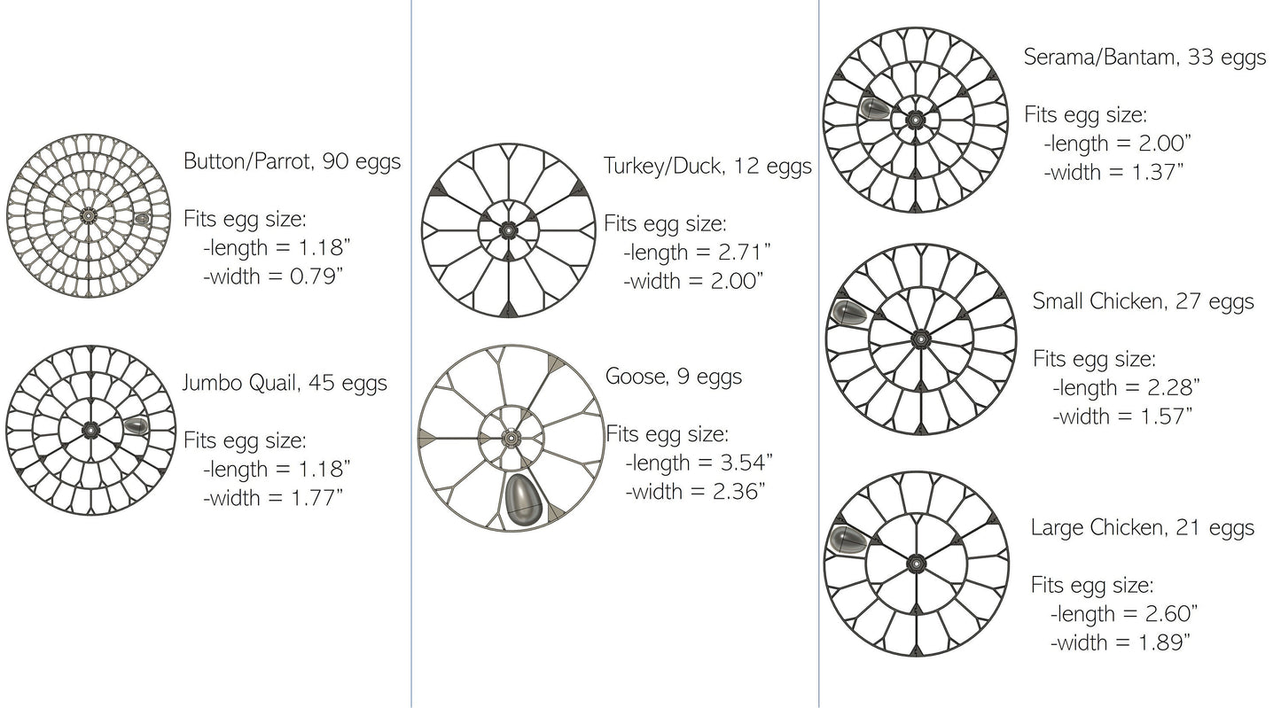 Sailnovo 24 Incubator Trays for Egg Turner