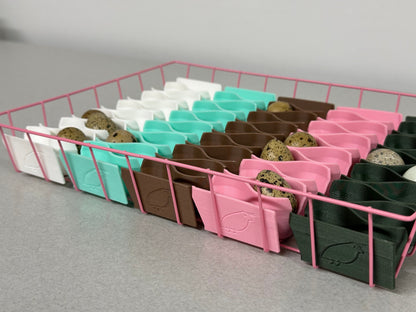 Coturnix Quail Egg Rectangular Basket (includes 5 egg trays)