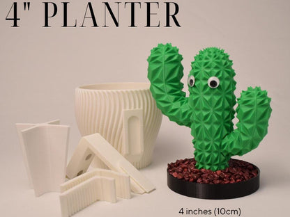 Hanging Planter with Faux Cactus