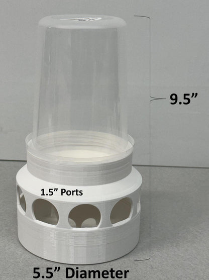 Coturnix Quail Feeder 10-Port Design