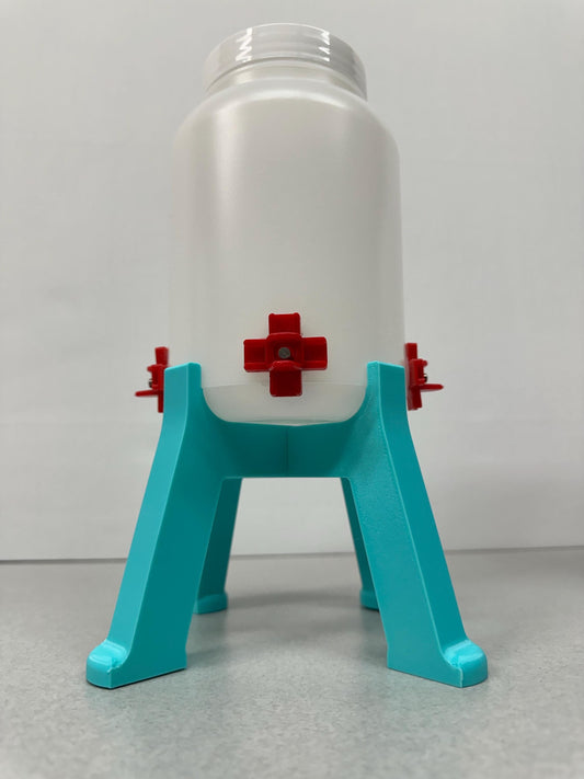 Quail Waterer with 4 Spring-Loaded Water Nipples