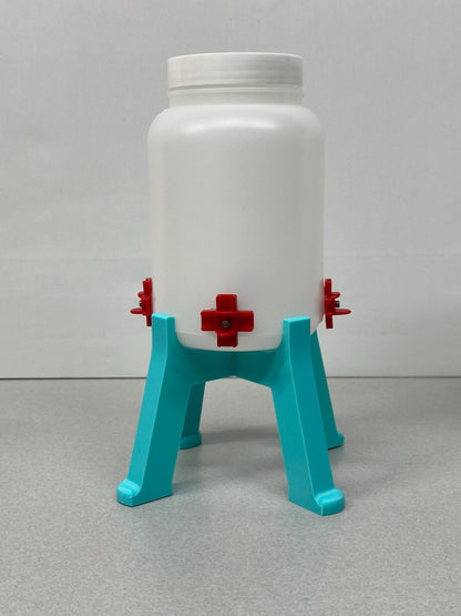 Quail Waterer with 4 Spring-Loaded Water Nipples