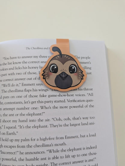 Cute Quail Magnetic Bookmark