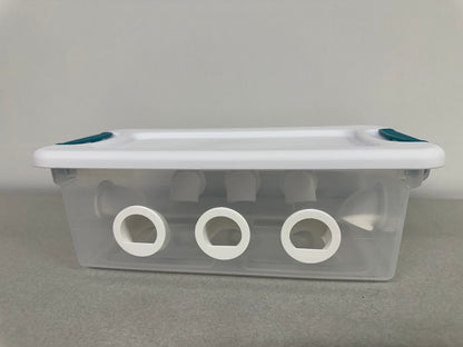 Quail Feeder Tub with 8-Feed Saver Ports